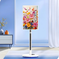 Layar TV Mobile HD 27 Inci Smart TV Unit Layar Sentuh Portabel Digital Stand Follow by Me Bestie TV Layar Sentuh Portabel