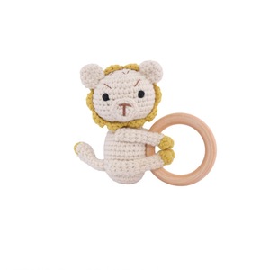 Muñeco <span class=keywords><strong>de</strong></span> madera tejido a mano personalizado, sonajero <span class=keywords><strong>de</strong></span> animales pequeños, juguete educativo <span class=keywords><strong>de</strong></span> ganchillo para bebés recién nacidos, masticable, interactivo y relajante - Product Image 1