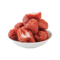 Gefreeze-droogde aardbeienballetjes groothandel fruitsnacks 500g Shandong oorsprong, op kamertemperatuur bewaarbaar, aardbeienplakjes