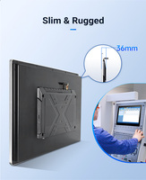 Super Slim 15.6 \ "J4125 intégré IP65 étanche écran tactile capacitif tout-en-un panneau industriel PC 12V 24V anti-poussière