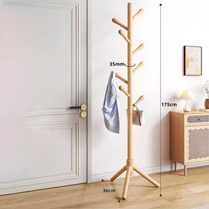 Porte-manteau vertical en bois massif DS4948 - Product Image 4