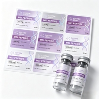 Étiquette autocollante pour flacon de peptides 59 Cryo Proof RUO Lab, étanche, anti-décollage, résistante aux basses températures, autocollant pour échantillons