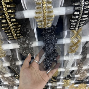 <span class=keywords><strong>Yiwu</strong></span> thị trường mua Chất lượng cao polyester ren thêu đính cườm ren cho rèm cửa, váy, quần áo - Product Image 4