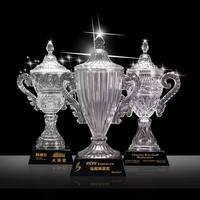 Trophée de cristal créatif haut de gamme roi grande médaille de championnat NBA Souvenir gravé trophée de jeux