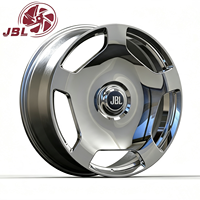 Jantes forgées monobloc 16-24 pouces polies miroir 5 branches style rétro grand déport 5x112 5x114.3 compatibles avec les berlines de luxe et le tuning