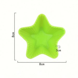 Moule à gâteau en silicone personnalisé avec logo, forme étoile 7 cm, coloré, pour muffins et cupcakes, DIY OEM/ODM - Product Image 2