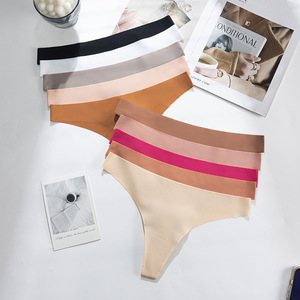 Tanga Invisible Sin Costuras para Mujer, Ropa Interior Suave y Elástica para Uso Diario, Tanga Sin Costuras - Product Image 1