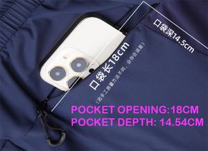 # CK23503 , 80% POLYAMIDE 20% SPANDEX180GSM HOMME PANTALON DE COURSE CONTRASTE COL. PANNEAU DE REFROIDISSEMENT SANS FER - Product Image 6