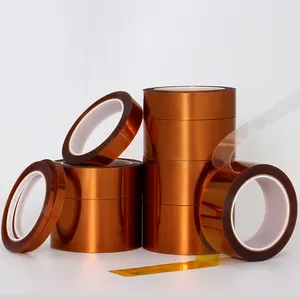 Waterproof High Temperature Amber Heat Resistant Double Sided Silicone Glue Adhesive Polyimide Tape