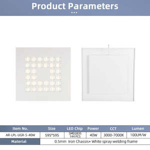 2X2FT Recessed Square 48W 72W 96W Backlit LED <b>Panel</b> <b>Light</b> for Commercial Office Hospital School Lighting - Product Image 4