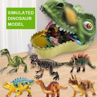 Jouets de dinosaures pour enfants, petit garçon, grand Tyrannosaurus Rex, Triceratops, ensemble en caoutchouc souple, modèle d'animal de simulation du monde, figurine