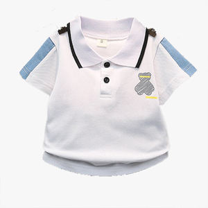 Polo para Niños, Estilo Coreano, Nuevo Estilo de Verano, Cuello de Solapa con Dibujos Animados, Manga Corta, Logotipo Personalizable - Product Image 4