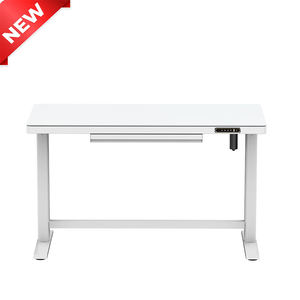<span class=keywords><strong>Escritorio</strong></span> Eléctrico Moderno de Pie con Superficie de Vidrio, Altura Ajustable, Ergonómico, para Oficina en Casa, con <span class=keywords><strong>Cajones</strong></span> - Product Image 1