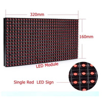 Panel de módulo Led de un solo color para exteriores DIP P10, módulo Led rojo azul verde para correr mensaje, pantalla Led