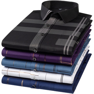Camicie Eleganti da <span class=keywords><strong>Uomo</strong></span> alla Moda Business Taglie Forti 2021, Camicie da <span class=keywords><strong>Uomo</strong></span> Personalizzate in Poliestere a <span class=keywords><strong>Maniche</strong></span> <span class=keywords><strong>Lunghe</strong></span> per Ragazzo - Product Image 2