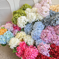 Fleur d'hortensia artificielle en soie, toucher réel, bleu-vert, 90 cm, style vintage, pour mariage, maison, Pâques, vente en gros