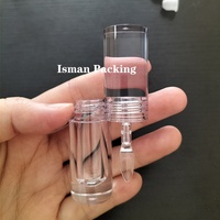 ISMAN Vente en gros de contenants pour huile à lèvres ronds transparents miniatures de 2 ml, emballage vide pour gloss à lèvres, tube avec applicateur, logo personnalisé