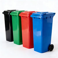 Conteneur à déchets en plastique écologique à couvercle roulant ouvert 120L pour la vente en gros – Poubelle, bac à ordures, bac à déchets alimentaires