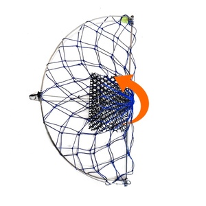 Có thể gập lại vòng tròn màu xanh bẫy cua với túi mồi PVC 60x60x30cm - Product Image 5