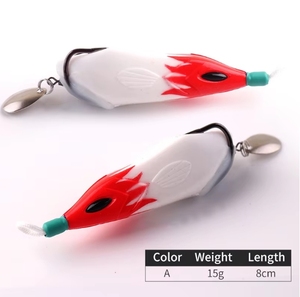 TOPIND 15g Grenouille Poisson Volant Réservoir de Sang Double Crochet pour Longue Portée Carpe de Fond Brochet Truite Lacs - Product Image 6