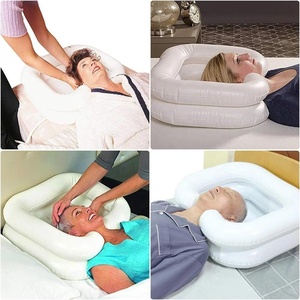 Kit <span class=keywords><strong>de</strong></span> Lavabo Inflable para Champú con Bomba <span class=keywords><strong>de</strong></span> Pie, Bolsa <span class=keywords><strong>de</strong></span> Agua, PVC Ecológico, Lavabo Portátil Antisalpicaduras para Personas Mayores Postradas en Cama - Product Image 6