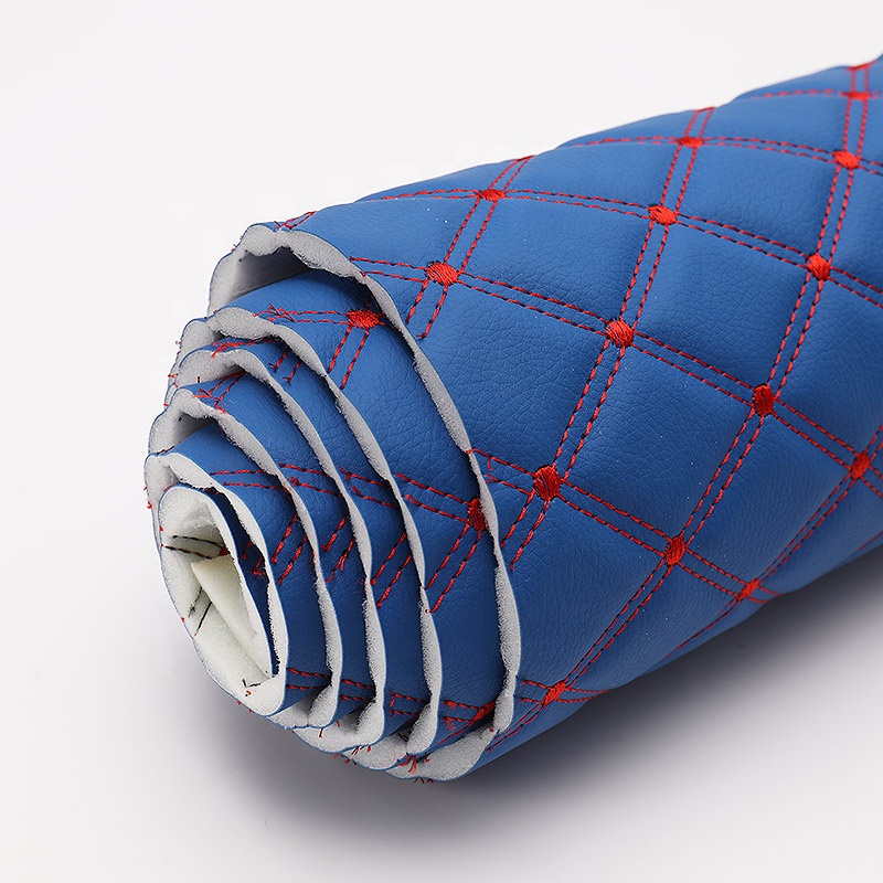 1,8 м ширина вышивка ПВХ кожа с поролоновой основой для автомобильного сиденья