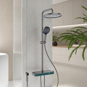 Conjunto <span class=keywords><strong>de</strong></span> <span class=keywords><strong>Ducha</strong></span> Termostática <span class=keywords><strong>de</strong></span> Latón sin Plomo con Sistema <span class=keywords><strong>de</strong></span> <span class=keywords><strong>Ducha</strong></span> Multifunción, Columna <span class=keywords><strong>de</strong></span> <span class=keywords><strong>Ducha</strong></span> con Efecto Lluvia para Uso en Baños <span class=keywords><strong>de</strong></span> Hotel - Product Image 3