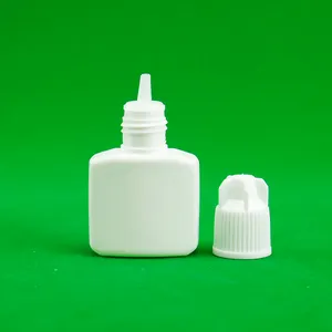 Leak-Proof 2ml 5ml 10ml Plastic Bottle For Eyelash Extension Glue Printed Logo Empty Container For Eyelash Extensions