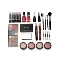 Set Makeup profesional dengan wadah kosmetik, Set alat rias tahan air tahan lama
