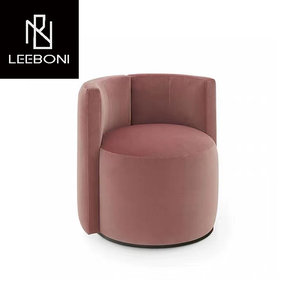 Chaise design de luxe sur mesure <span class=keywords><strong>sans</strong></span> jambe <span class=keywords><strong>fauteuil</strong></span> rembourré de forme ronde en tissu pour le salon - Product Image 1