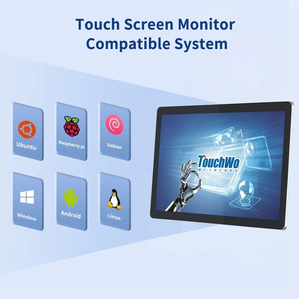 Dokunmatik panel endüstriyel pc 10.4 12.1 15 17 19 inç android dokunmatik monitör aio pc 27 inç i7 dokunmatik ekran pc