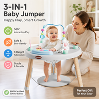 Table de jeu pour bébé multifonctionnelle personnalisable avec trampoline en plastique, capacité de charge de 18 kg, unisexe, pour les bébés de 7 à 24 mois