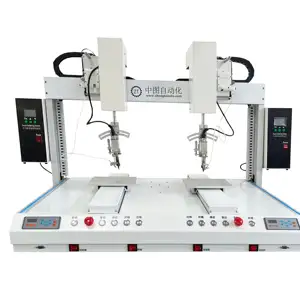 High Quality Dual Platform Three Axis Tin Lead Free Pot Welding Wire Smd Automatic auto tin feeding Solder Machine