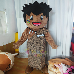 Costume de mascotte garçon imprimé léopard Design de mascotte commercial pour la promotion du carnaval et de la fête - Product Image 1