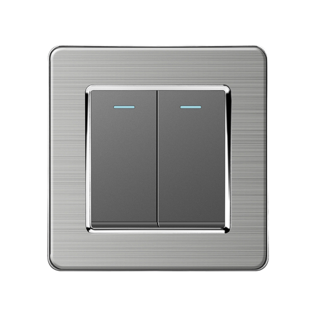British Standard Square Fire-resistance PC Wall Socket 13A 2 Ports USB Fast Charging Type-C CE for for Residential Use