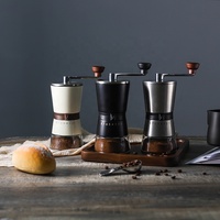 Moulin à café manuel pour usage domestique espresso conique verre haut de gamme personnalisé outils de grains de café en acier inoxydable accessoires