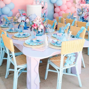 Silla Infantil de Ratán Tejida a Mano, Moderna, Segura, para Exteriores, Fiestas de Cumpleaños, Decoración de Habitación Infantil, Muebles Infantiles de Mimbre Natural - Product Image 1