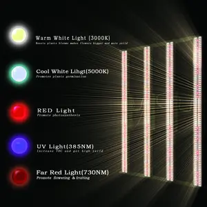 Samsung lm301h lâmpada led de brilho, de alta potência uvb 660nm profundo vermelho 800w, luz de crescimento para lettuce hidropônica