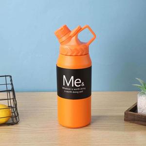 Jupeng Me& Orange Metal Vacuum Tumbler with Lid Leak-Proof Thermal Insulation Portable Minimalist Design for Travel - Product Image 1