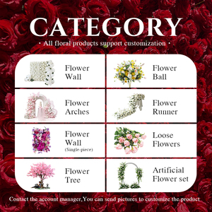 Sunwedding 3D hoa hồng đỏ Hoa Tường Lụa Nhân Tạo cho đám cưới giáng sinh ngày của mẹ & trang trí tốt nghiệp - Product Image 5