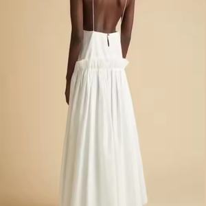 Vestido de Lino de Verano de Último Diseño, Vestido Midi Sexy de Línea A para Mujer, para la Playa - Product Image 3