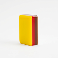 Tuiles de Mahjong Américaines en Acrylique 4 Couches Rouge Jaune Blanc Personnalisées, Gravées/Imprimées Directement de l'Usine pour le Divertissement