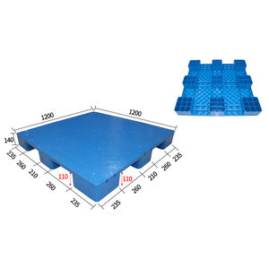 LIKU Couleur personnalisée HDPE industriel 48x40 1200x1000mm 9 pieds plat empilable palettes en plastique en stock - Product Image 3