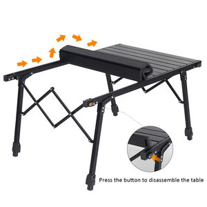 Mesa Plegable Portátil de Aluminio para Picnic, Altura Ajustable, Ultraligera, Enrollable, para Camping - Product Image 3