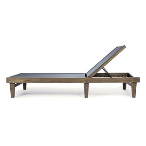 Sillón Reclinable Moderno de Madera de Acacia Gris Oscuro OE HOME con Función de Inclinación - Silla de Jardín Portátil para Exteriores - Product Image 6