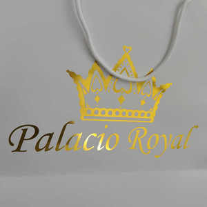 Custom Luxury 230-250 Gsm White Paper Bag Big Packaging with Rose Gold <b>Foil</b> <b>Stamping</b> Print Customized Logo - Product Image 3