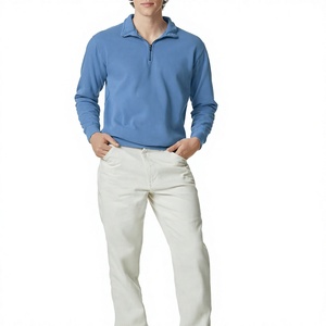 Sweat-shirt décontracté pour homme avec fermeture éclair quart de tour, respirant, design élégant à demi-zip, tissu doux et confortable, idéal pour les vêtements de sport - Product Image 3