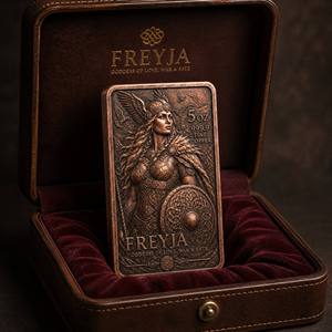 Freyja, déesse nordique, barre en cuivre fin 0,999 <span class=keywords><strong>de</strong></span> 5 oz, médaillon commémoratif en relief 3D, collection légendes nordiques, cadeau d'affaires - Product Image 5