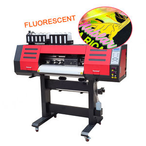 เครื่องพิมพ์ถ่ายเท A2 A1สีสดใสเสื้อยืด3-4หัวหมึกเรืองแสง I3200เครื่องพิมพ์ DTF ขนาด60ซม. พร้อมเครื่องปั่นผง - Product Image 1