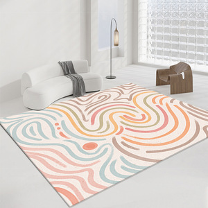 Tapis arc-en-ciel de style japonais moderne, antidérapant, doux, pour <span class=keywords><strong>chambre</strong></span> de fille, salon, décoration esthétique Instagram en polyester - Product Image 2